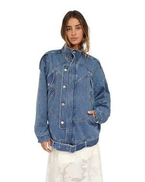 Belle & Bloom Downtown Denim Oversized Jacket - Blue