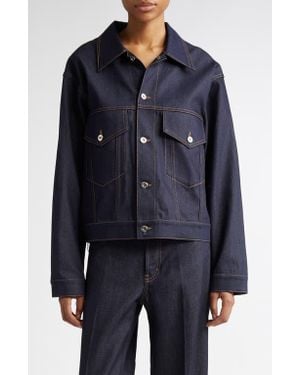 Setchu Paper Denim Trucker Jacket - Blue