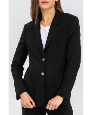 PIETRO BRUNELLI MATERNITY Two-Button Maternity Blazer - Black