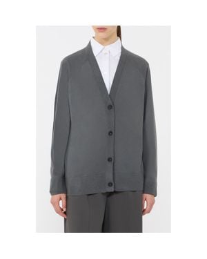 MM by Max Mara Clarino Wool & Cashmere Cardigan - Gray
