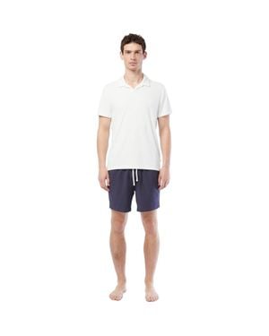 Onia Towel Terry Johnny Collar Polo - White