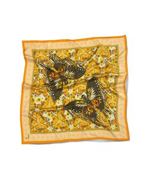 Henelle Large Silk Scarf - Metallic
