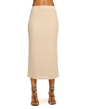 Ramy Brook Jade Metallic Maxi Skirt - Natural