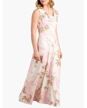 Needle & Thread Wisteria Jacquard Cowl Neck Gown - Pink
