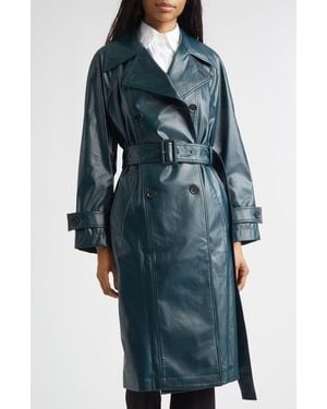 Proenza Schouler Benedetta Coated Cotton Trench Coat - Blue