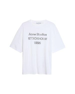 Acne Studios Exford U 1996 Organic Cotton & Hemp Graphic T-Shirt - White