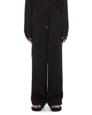 Helmut Lang Woven Cargo Pants - Black