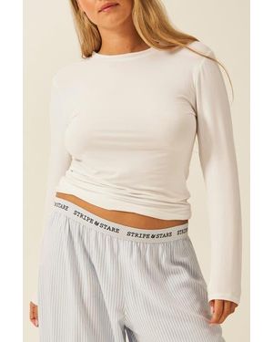 Stripe & Stare Underlayer Top - Natural