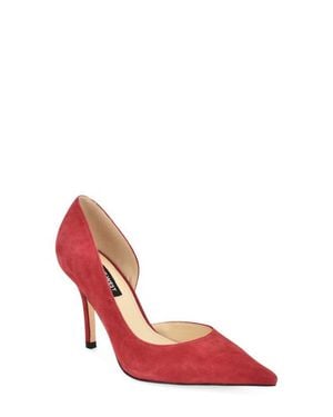 Nine West Grezza Pointed Toe Half D'Orsay Pump - Red