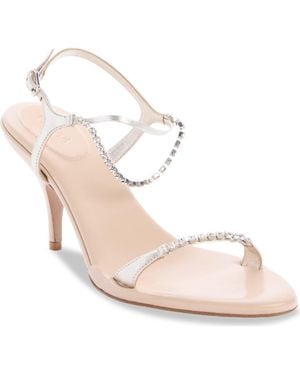 Chloé Zia Crystal Strap Sandal - Metallic