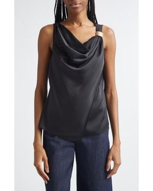 Cinq À Sept Bangle Elora Satin Top - Black