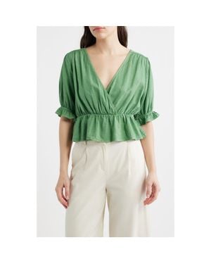 DELUC Felice Peplum Top - Green