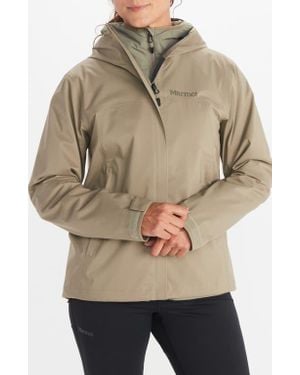 Marmot Precip Eco Pro Waterproof Hooded Jacket - Natural