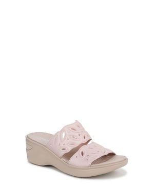 LifeStride Delight Platform Wedge Slide Sandal - Pink