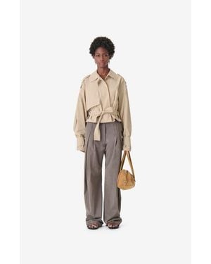 IRO Zynia Cropped Trench Jacket - White