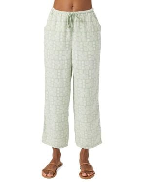 O'neill Sportswear Brenda Geo Print Cotton Gauze Drawstring Pants - Multicolor