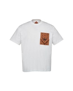 MCM Monogram Patch Pocket T-Shirt - White
