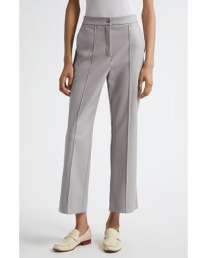 MM by Max Mara Sport Faux Leather Ankle Pants - Gray