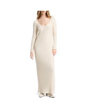 MARCELLA Penelope Long Sleeve Sweater Dress - Natural
