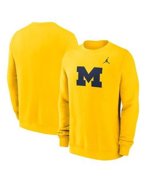 Nike Michigan Wolverines Primetime Fleece Pullover Sweatshirt - Yellow