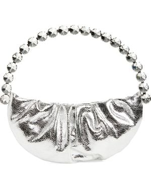L'ALINGI Moon Crackled Metallic Leather Pouch