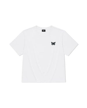 Alix Butterfly Relaxed Midweight Jersey Tee - White