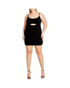 City Chic Samara Cutout Body-Con Dress - Black