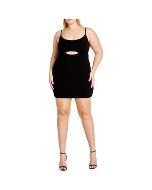 City Chic Samara Cutout Body-Con Dress - Black