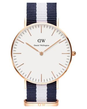 Daniel Wellington 'Classic Glasgow' Nato Strap Watch, 40Mm - Blue