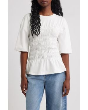 & Other Stories Smocked Top - White