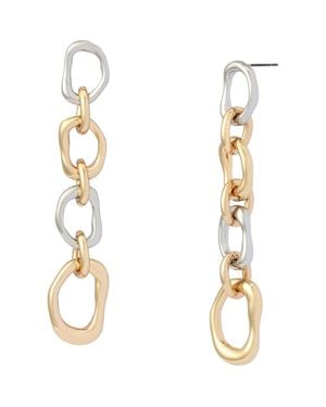 Robert Lee Morris Linear Link Earrings - Metallic
