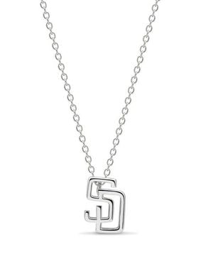 Luv Aj X The Mlb San Diego Padres Logo Charm Necklace - White
