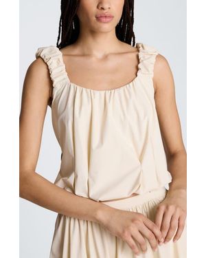 Kenneth Cole Ruched Crop Tank - Natural