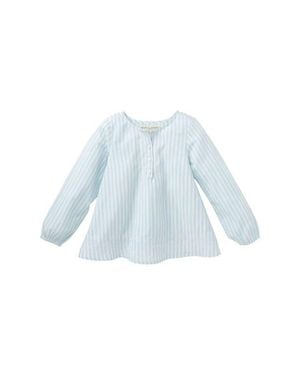 Hope & Henry Girls' Peasant Top With Embroidery, Kids - Blue