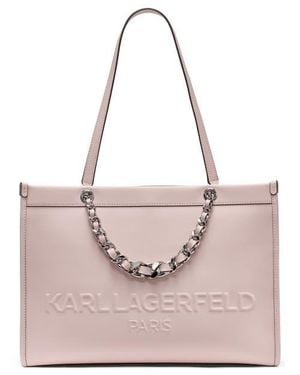 KARL LAGERFELD Paris Savoie Tote Bag With Logo - Pink