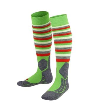 FALKE Sk2 Intermediate Stripes Ski Socks - Green
