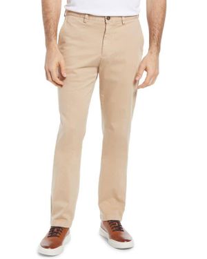Johnston & Murphy Flat Front Chinos - Natural
