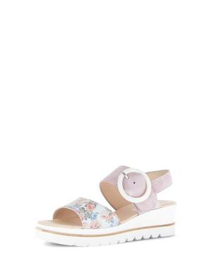 Gabor Quarter Strap Wedge Sandal - White