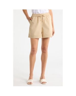 Tommy Bahama Cotton Poplin Drawstring Shorts - Natural