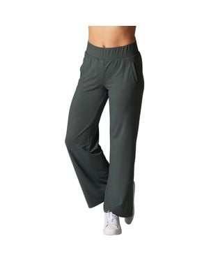 Tavi Brushed Tec Knit Wide Leg Pant - Gray