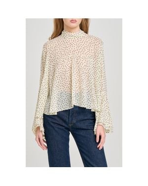Wayf Reine Polka Dot Swing Top - Natural