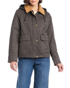 Sanctuary Hooded Waxed Jacket - Black