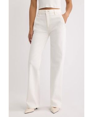 FRAME The Straight Trouser Straight Leg Jeans - White