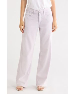 Rag & Bone Cam Featherweight Low Rise Relaxed Straight Jeans - Purple