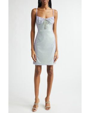 Area Hotfix Crystal Jersey Minidress - Purple