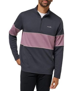 Travis Mathew Better Than Ever Quarter Zip Pullover - Gray