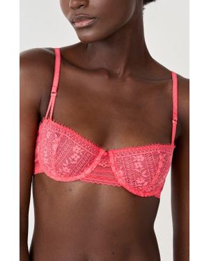 Etam Aura N°9 Underwire Balconette Bra - Red