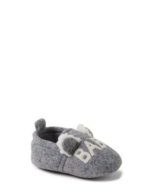 Dearfoams Casey Baby Bear Family Scuff Slipper - Gray