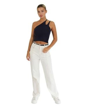 Belle & Bloom Symphony Double Strap Knit Crop - Blue