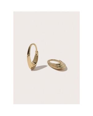 Otiumberg Roscida Ridged Hoop Earrings - White